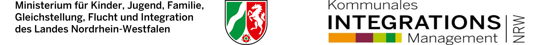 Logo des NRW-Ministeriums und des Kommunalen Integrationsmanagements